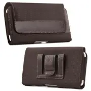 For Google PIXEL 4 Horizontal Leather Pouch Belt Clip Holster Case Cover Brown
