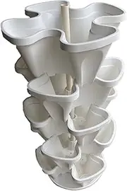 Mr Stacky Australia - Large 5 Tier Stackable Planter Set Vertical Garden - 45cm Width (Stone)