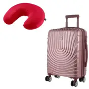 Pierre Cardin 54cm CABIN - Rose Hard Shell Case + BONUS Travel Pillow LC400