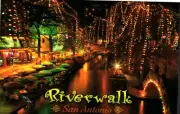 TX San Antonio Riverwalk At Night