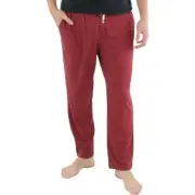 Sun + Stone Mens Comfy Cozy Nightwear Sleep Pant Medium Ruby Knight Red