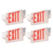 VEVOR LED Exit Sign with Emergency Lights, Two Heads Emergency Exit Light with B