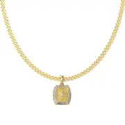 Guess Men's Jewellery Gold Plated Stainless Steel 15.5mm Lion Charm Pendant On 21" Chain