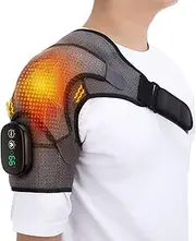 Brace Heat Therapy Shoulder Bandage Electric Shoulder Heating Pad Heated Shoulder Wrap with Massage LED Display 3 Levels Arthritis Pain Relief Health Care
