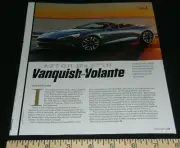 ASTON MARTIN V12 VANQUISH VOLANTE 2015 ARTICLE - PORTRAIT OF A SUPERCAR