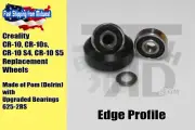 Solid V-Wheel for Creality 3D Printer CR-10 CR-10S w/ 625-RS Sealed Bearings
