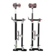 Black Drywall Stilts 24-40 Inch Height Adjustable Lifts Aluminum Tool for Painti