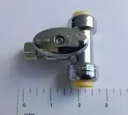 10 Pcs. 1/2 Push Fit X 1/2 Push Fit 3/8 OD Compression Tee Valve, Push Fit Valve