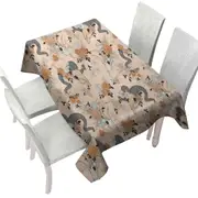 Floral Goat Skulls Tablecloth