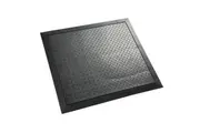 Sandleford 60x90cm Checker Plate Rubber Mat Office Workplace Floor Matting Black