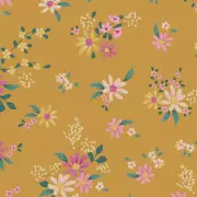 Quilting Patchwork Fabric TILDA Daisyfield Mustard 50x55cm FQ