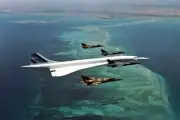 New 5x7 Photo: Supersonic Concorde Flies in Formation Flight with Fighter Jets
