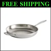 12-Inch Tri-Ply Clad Stainless Steel Frying Pan - Induction Ready & Ergonomic