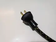 Round Vintage Antique Style BLACK Electrical Plug for Lamp Cord Fan Steampunk