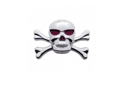 Chrome Skull Accent With Crossbones