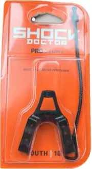 Shock Doctor Pro Strapped Youth 10- Mouth Guard - Basic All-Around Performer Blk