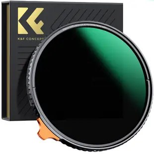 K&f Concept Black Diffusion Mist 1/4 效果和可變 ND2-ND400(1-9 檔)鏡