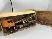 New In Box RARE ALPS Japan Battery Operated Tin PCT Power Construction Truck 50s