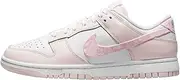 [Nike] Women's W Dunk Low Basketball Shoe, 5 UK, White Pearl Pink Med Soft Pink, 10.5 US