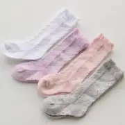 Girl Kid baby White Pink Knee high socks baby socks Tights 0-24 months