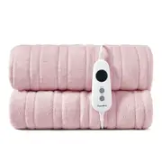 Dreamaker Coral Fleece Electric Heated Throw Blanket [180x200cm] (Blush Pink)