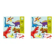 2x Djeco Dinos Small Pop-Out Dinosaur Puppet 22x23cm Kids/Children Toy 6y+