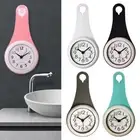 Minimalist 3D Mini Sucker Wall Clock Home Decor Wall Watch Shower Clocks