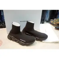 在飛比找Yahoo!奇摩拍賣優惠-二手 BALENCIAGA Knit Sock 女鞋 全黑 