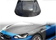 hood vents， Dry Carbon Car Front Engine Hood Compatible For BMW G87 M2 Coupe 2-Door 2022 2023 Racing Front Bonnet Engine Cover Body Kit