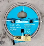 Gilmour Light Duty Lightwieght & Flexible 50ft 1/2" Garden Watering Hose-Tan