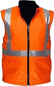 [Prime Mover] mens Cross Back Polar Fleece Reversible Vest
