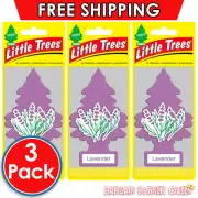 3 x Little Trees Air Fresheners Lavender Scent Freshens Car Truck Home Office