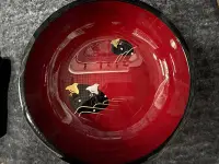 在飛比找Yahoo!奇摩拍賣優惠-日本進口山中漆器春慶涂木質金銀彩小鳥盆京洛果子缽餐盤托盤
