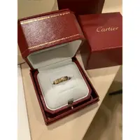 在飛比找蝦皮購物優惠-Cartier 卡地亞 love玫瑰金單鑽求婚戒指 台灣專櫃