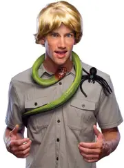 Short Blonde Mens Steve Irwin Style Costume Wig