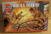 AIRFIX WW1 U.S. INFANTRY 1:76 SCALE MODEL SOLDIERS UNPAINTED PLASTIC