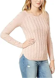 [Maison Jules] Womens Metallic Everyday Pullover Sweater