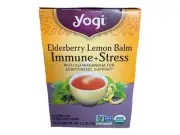 Yogi Elderberry Lemon Balm Immune Stress Caffeine Free 16 Ct