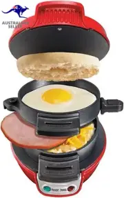Commercial Burger Press Machine, Dual Breakfast Sandwich Maker with Removable an