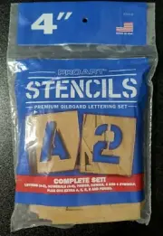Stencils 4" Oilboard Lettering Set (Letters A-Z Numbers 0-9 and Symbols) ProArt