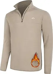 [WILLIT] Men's Fleece Pullover Winter Shirts Long Sleeve Quarter Zip Cold Weather Golf Hiking Casual Warm Shirts