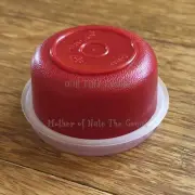 Tupperware Smidgets Pill 1 oz Mini Travel Container Red and Clear Seal