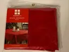 Essential Home Christmas Holiday Tablecloth Round 70" 100% Polyester Christmas
