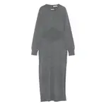 [Givenchy] Givenchy Side-split Long-sleeve Midi Dress M GREY