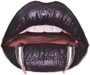 [Amoina] Wolf Teeth Non Piercing Labret Stainless Steel Polishing Lip Jewelry Ring Fashion Trend Personalized Fangs, 20G, Metal, no gemstone