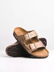 Birkenstock Arizona Tobacco Leather Two Strap Unisex Slide Sandals