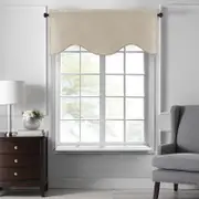 Elrene Home Fashions Colette Scalloped Window Valance, 50 x 21