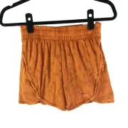 Nike Dri-FIT Breezy Big Kids Girls High-Waisted Training Shorts Orange Burnout M