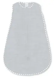 SwaddleDesigns Baby Sleep Sack Medium (6-12 Month), Gray With Stripe Trim