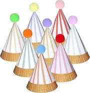 VercanMonth 40 Pcs Colorful Mini Party Hats for Stuffed Animals Birthday Paper Cone Party Hats for Pets Stuff Dolls Stuffed Plushies Birthday Gifts for Holiday Puppies Pets Costume Accessories
